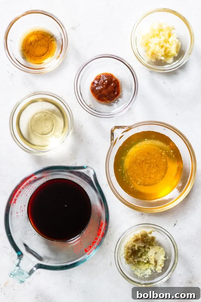 Ingredients for Honey Garlic Stir Fry Sauce
LOW SODIUM soy sauce, honey, garlic, ginger, rice vinegar, toasted sesame oil, sambal oelek.