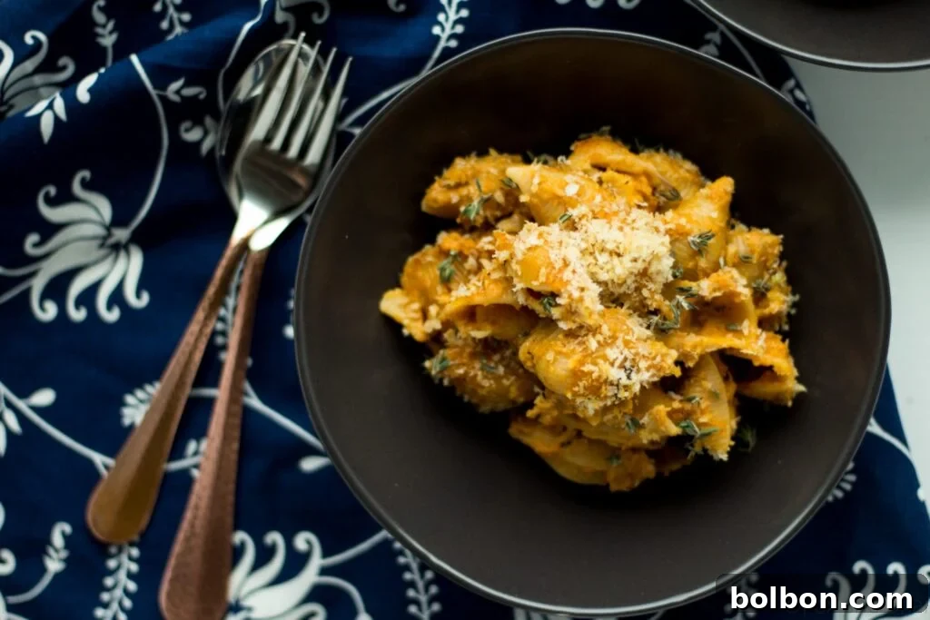 Baked Pumpkin, Gruyere and Goat Cheese Mac and Cheese