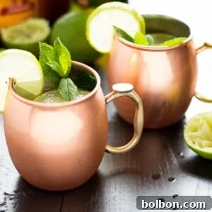 The Irish Mule cocktail, a refreshing mix of whiskey, ginger beer, and lime.