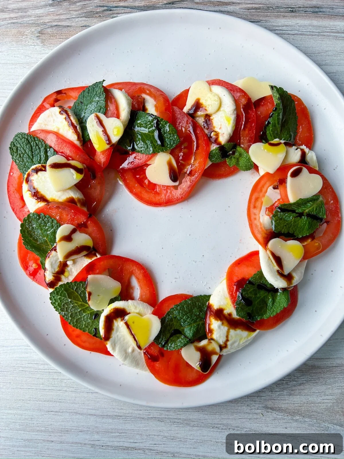 Heartfelt Caprese Salad 2 Heart Shaped Caprese Salad