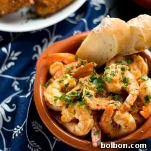 Delicious Garlic Shrimp (Gambas al Ajillo) ready to serve