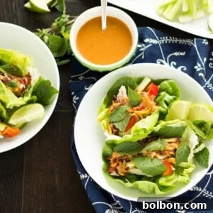 Ginger Peanut Lettuce Wraps