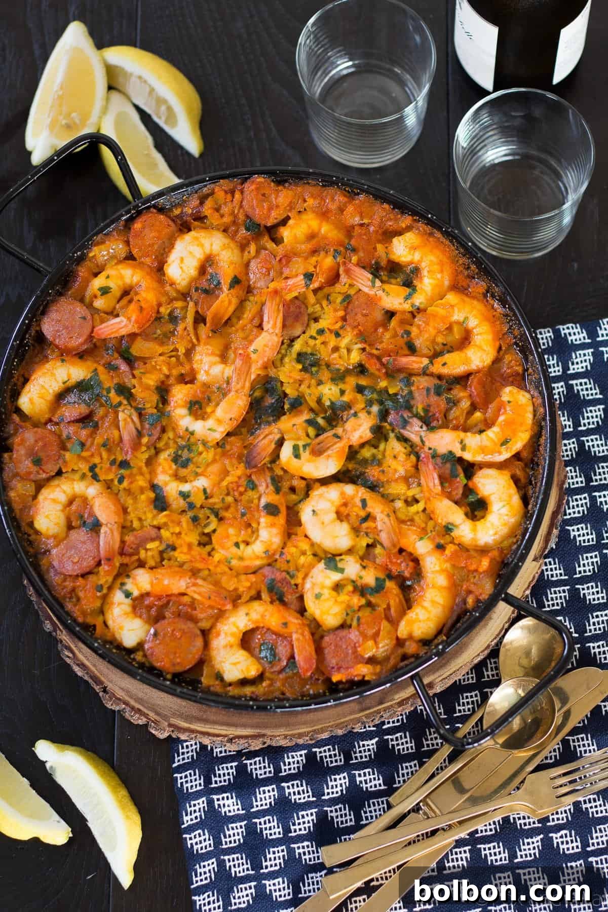 Saffron-Infused Shrimp and Chorizo Paella 9 Shrimp and Chorizo Paella | How to make Paella | Spanish paella recipe | easy paella recipe | Spanish seafood paella recipe | authentic paella recipe | authentic seafood paella recipe