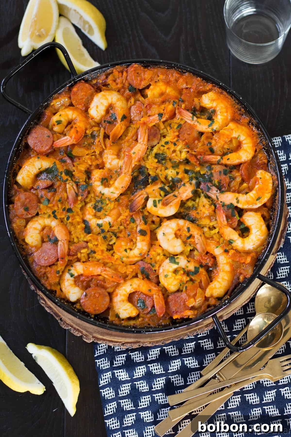 Saffron-Infused Shrimp and Chorizo Paella 6 Shrimp and Chorizo Paella | How to make Paella | Spanish paella recipe | easy paella recipe | Spanish seafood paella recipe | authentic paella recipe | authentic seafood paella recipe