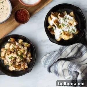 Roasted Cauliflower with Yogurt Sauce (Zahra)