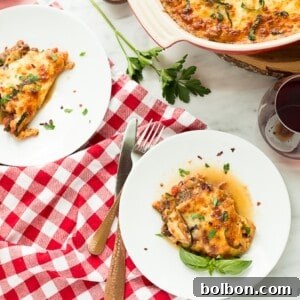 Earthy Mushroom & Zucchini Lasagna 6 Mushroom Zucchini Lasagna final dish image for recipe card