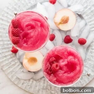Raspberry Peach Frosé