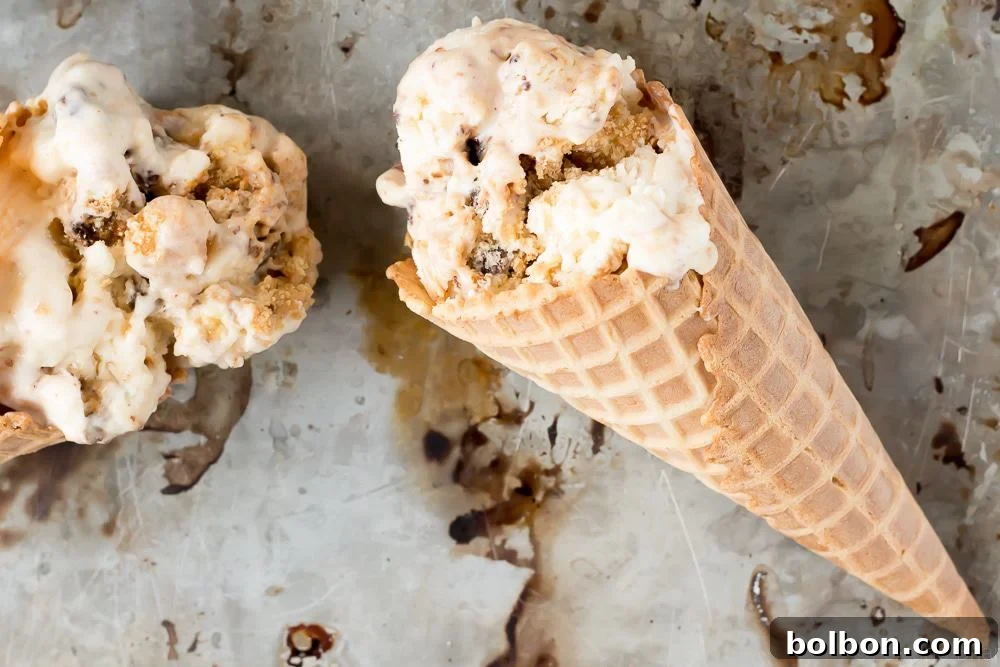 Easy No-Churn S'mores Ice Cream 4 Toasted marshmallows, ready to be folded into the no-churn ice cream base.