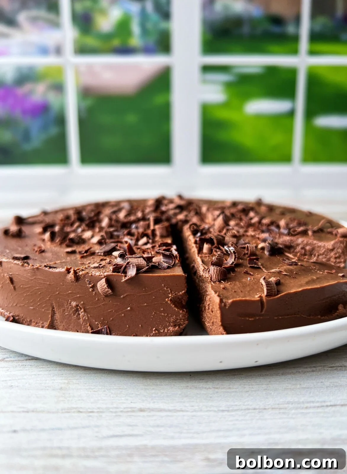 Two Ingredient No-Bake Chocolate Apple Cake Slice