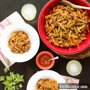 This Chicken Taco Pasta dish takes less than 30 minutes to make and is packed full of flavors that the whole family will love!