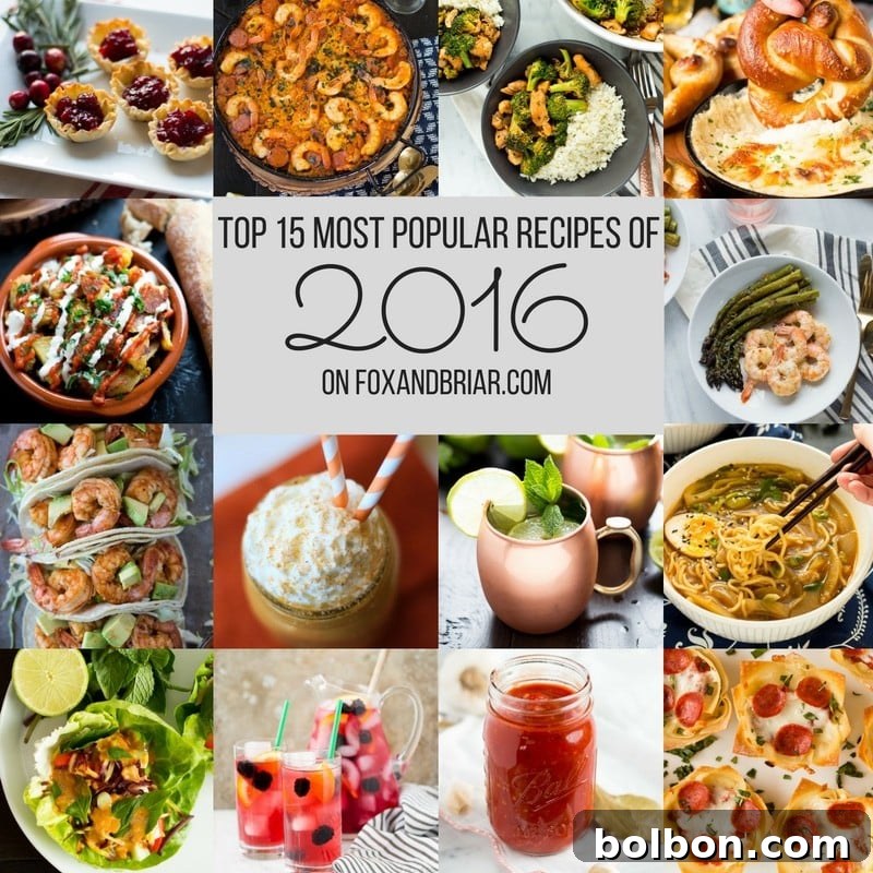 Fox and Briar's Top 15 Most Popular Recipes of 2016 - Fan Favorites Ranked