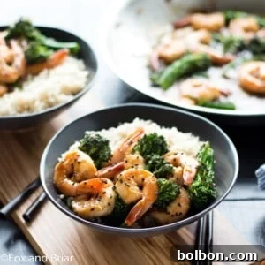 Honey Sesame Shrimp and Broccoli