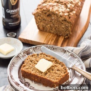 Irish Guinness Brown Bread | Saint Patrick's Day Recipes | Irish Recipes | Quick Bread Recipes | Beer Bread