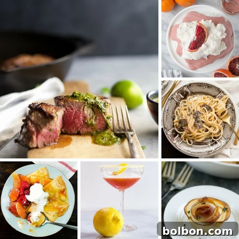 29 Romantic Date Night at Home Recipes - A beautifully arranged table spread with various delicious dishes and drinks, perfect for a romantic evening for two.