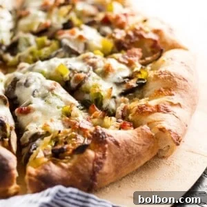 Leek, Bacon and Mushroom Pizza thumbnail