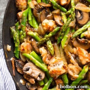 Vibrant Ginger Chicken Asparagus Stir-Fry 6 Ginger Chicken Asparagus Stir Fry ready to be served