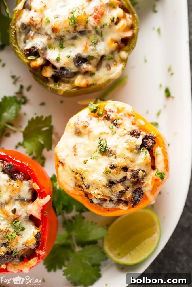 Fiesta Stuffed Peppers 6 High-quality ground beef from Kroger, perfect for making these flavorful Tex-Mex Stuffed Bell Peppers. A versatile and healthy meal option. #ad @krogerco | Ground Beef Dishes | Stuffed Pepper Filling