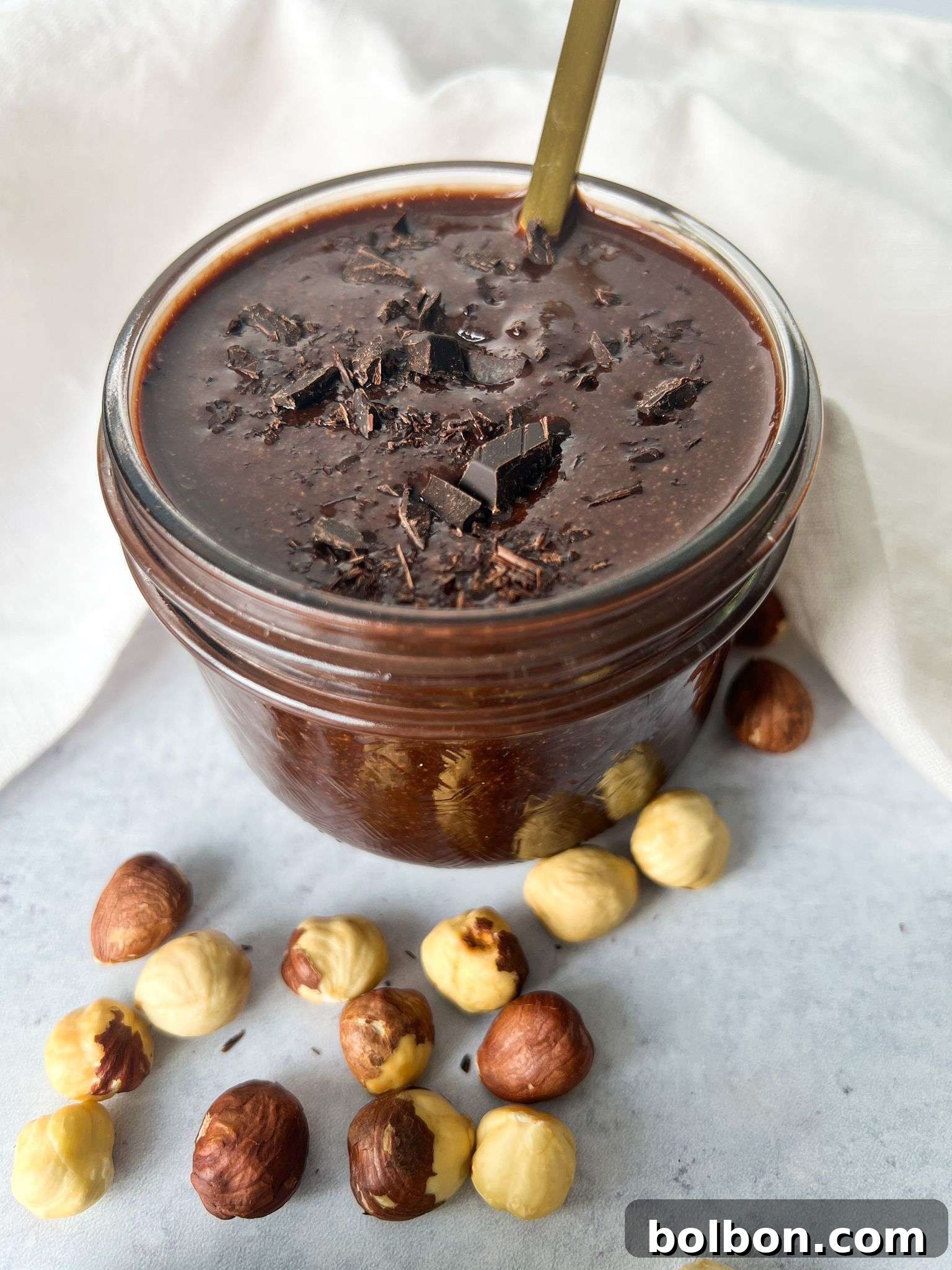Decadent Homemade Chocolate Hazelnut Spread 2 Homemade Nutella - A delicious, healthy chocolate hazelnut spread made from scratch in 20 minutes.