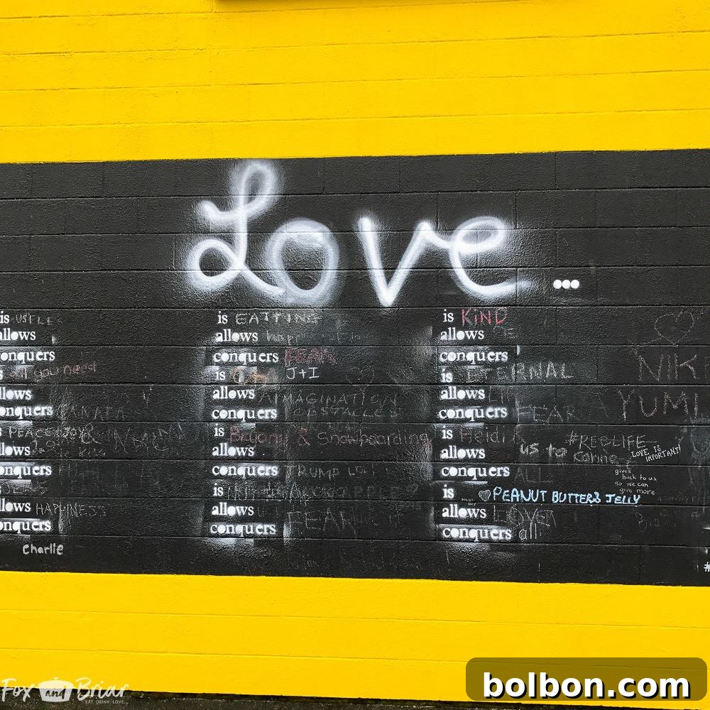 Maximize Your Vancouver Weekend: An Ultimate 36-Hour Itinerary 8 Vibrant Love Wall on Granville Island, a picturesque spot for Instagram photos during your Vancouver trip.
