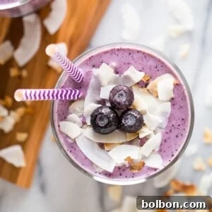 Blueberry Banana Coconut Smoothie