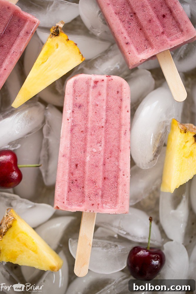 Fruit-filled smoothie popsicles for muscle recovery