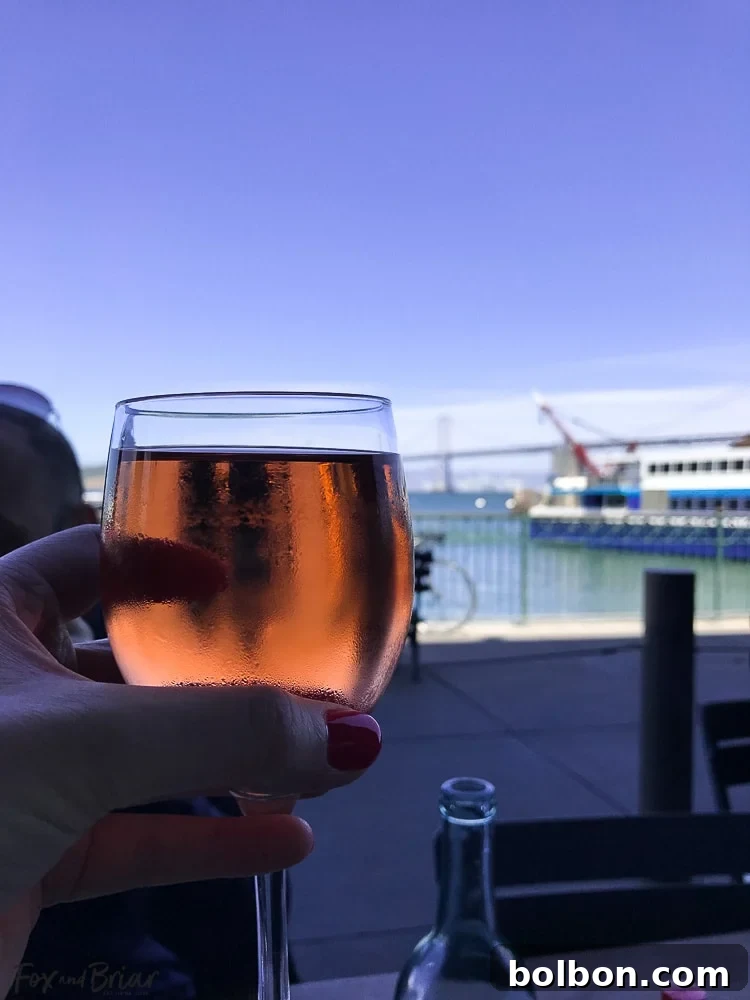 Explore San Francisco A 3 Day Weekend Plan 4 Rosé at Hog Island Oyster Co. in San Francisco. What to do and where to eat in San Francisco. The Ultimate Weekend Travel Guide! How to spend a 3 day weekend in San Francisco | Best places to eat in San Francisco | tourist attractions San Francisco | Weekend trip to San Francisco | Things to do in San Francisco | Underrated things to do in San Francisco