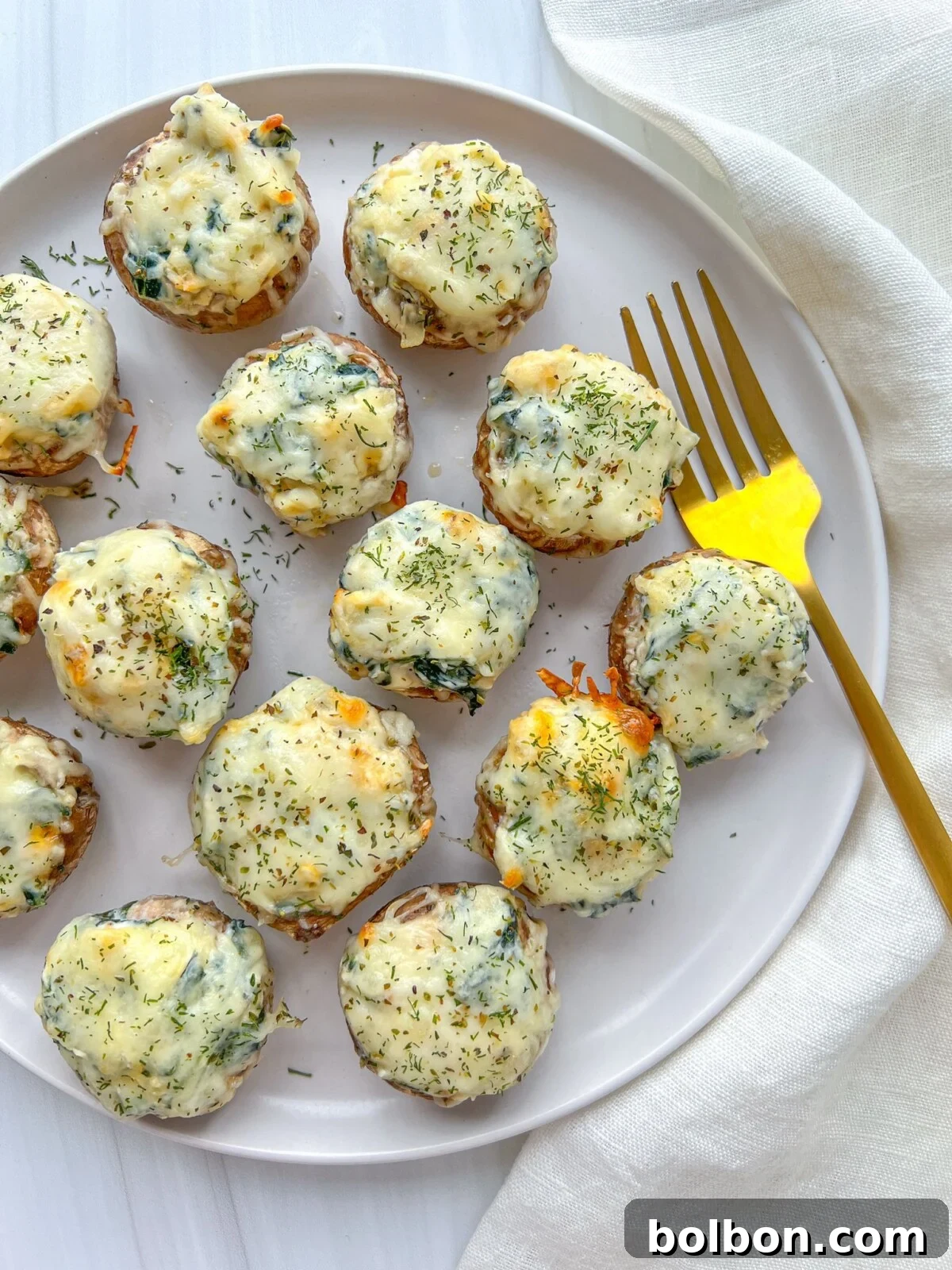 Gourmet Spinach Filled Mushrooms 2 Spinach Stuffed Mushrooms
