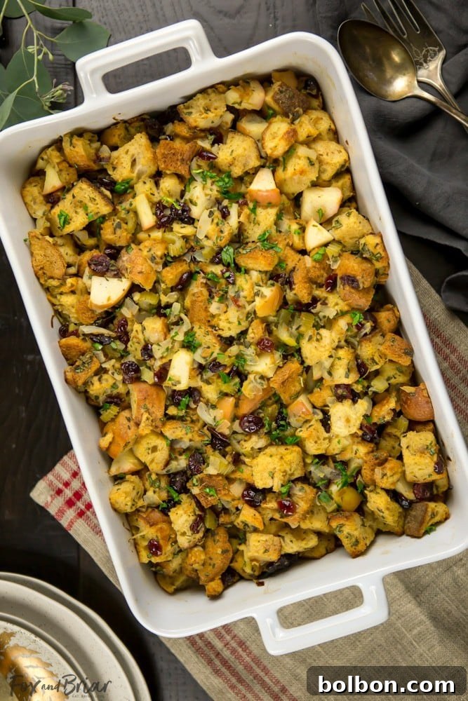 Close-up of cubed bread for stuffing, emphasizing the importance of proper bread choice