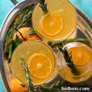 Rosemary Clementine Sparkler Mocktail