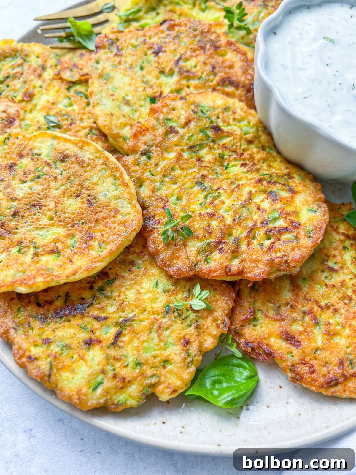 Zucchini Fritters Recipe close up