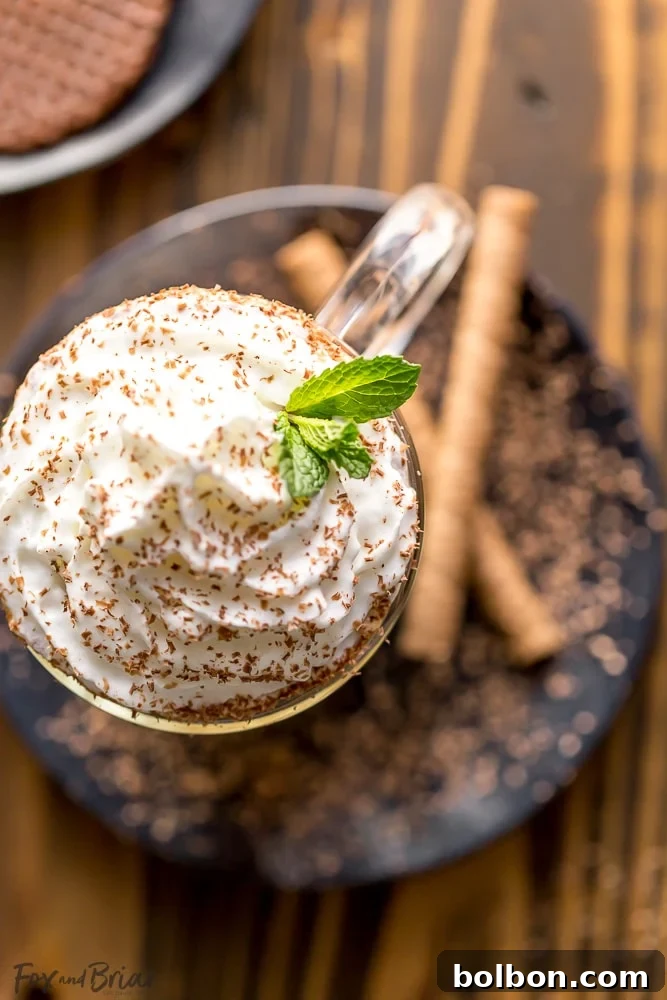 Whip Up a Cozy Brown Sugar Cinnamon Cortado 11 Overhead view of a perfectly crafted Irish Mocha