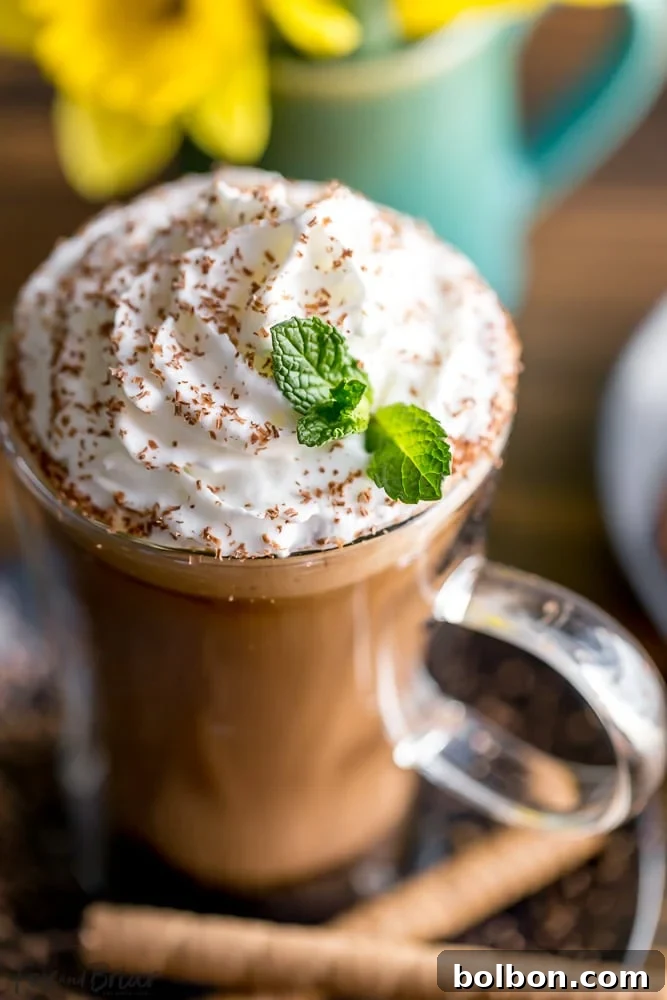 Whip Up a Cozy Brown Sugar Cinnamon Cortado 8 Step-by-step assembly of an Irish Mocha