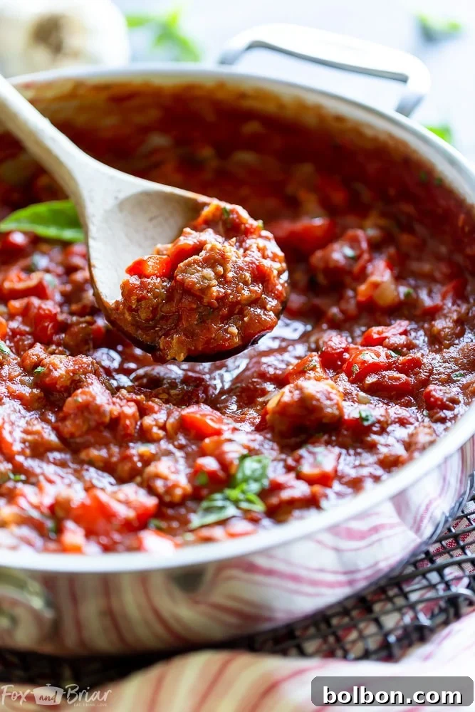 Effortless Sausage Marinara 4 Quick and Easy Italian Sausage Marinara Sauce Recipe | Easy Pasta Sauce | Easy Spaghetti Sauce | Meat Sauce Recipe | Spaghetti Sauce Recipe from Scratch | Sauce for Lasagna | Sausage Recipes | Hearty Spaghetti Sauce |