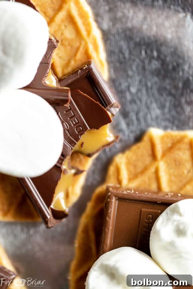 Marshmallows browning under an oven broiler for S'mores