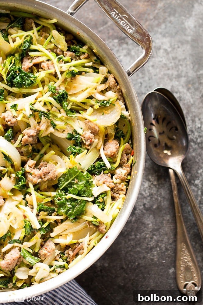 Easy Sausage and Cabbage Skillet