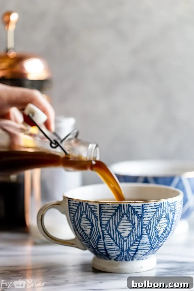 The process of making a Brown Sugar Cardamom Latte, featuring the aromatic cardamom syrup. A step-by-step guide to your next favorite homemade fall coffee.