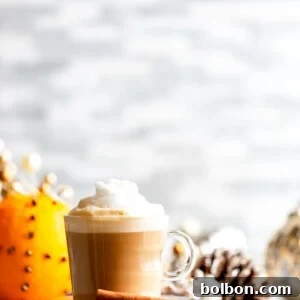 Finished Winter Spice Latte in a mug