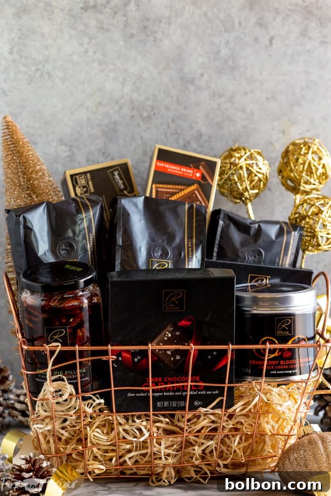Elegant gift basket with Signature RESERVE products, ready for gifting