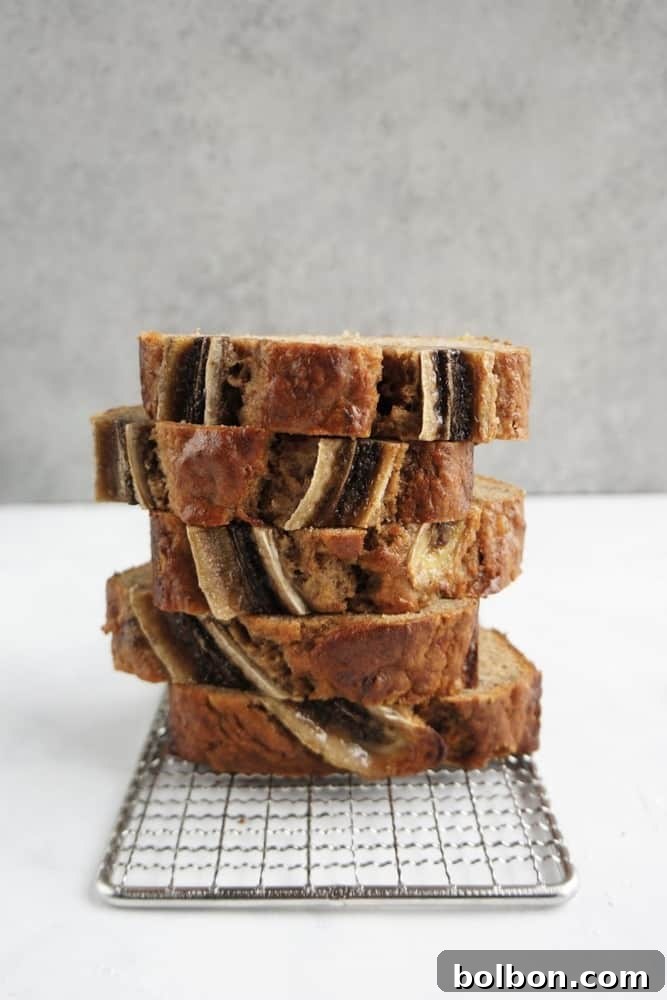 Moist and fluffy spiced banana bread, perfect for a cozy breakfast or snack. Made with ripe bananas and warming spices like cinnamon and nutmeg.