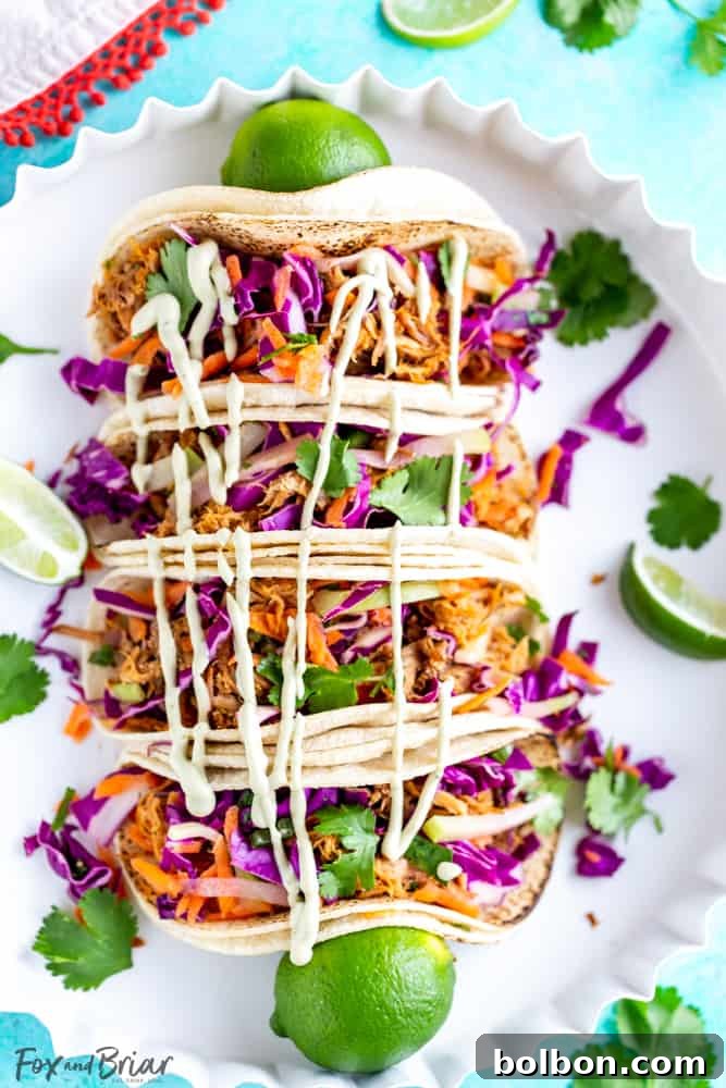 Cilantro Lime Slaw A vibrant close-up of Cilantro Lime Slaw, a fresh and crunchy topping for Mexican pulled pork tacos, garnished with fresh cilantro.