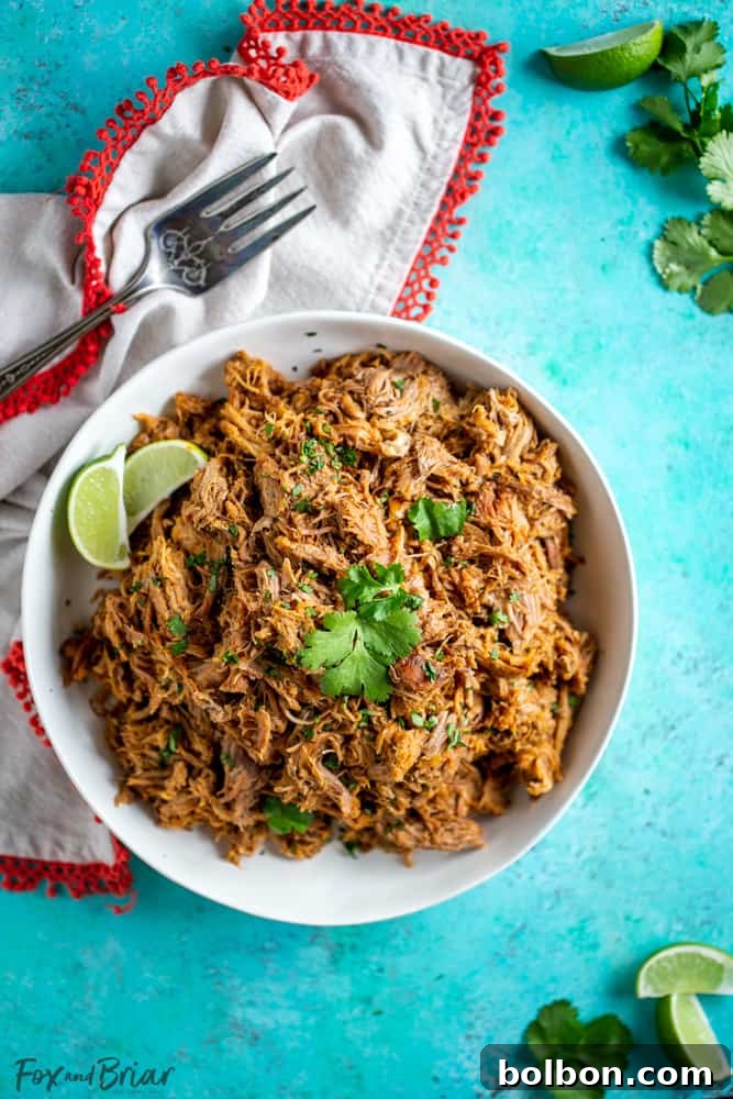 Crispy Slow Cooker Pork Carnitas 4 Juicy and tender Slow Cooker Pork Carnitas simmering in the Crock Pot, filled with authentic Mexican flavors. The best Mexican pulled pork recipe for easy weeknight meals.