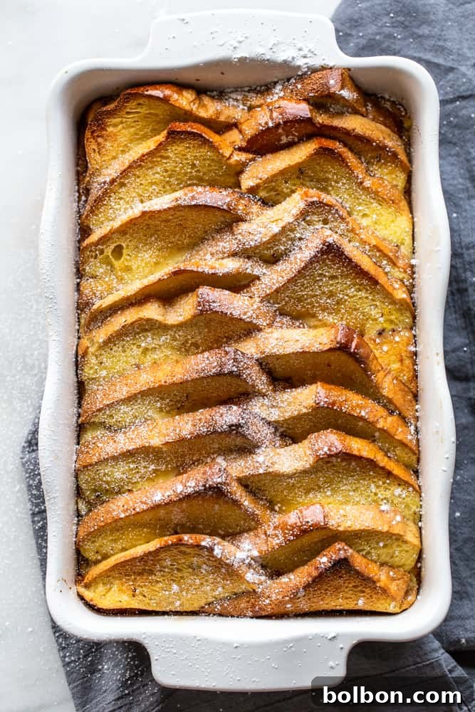 Classic Brioche French Toast Bake with maple syrup
