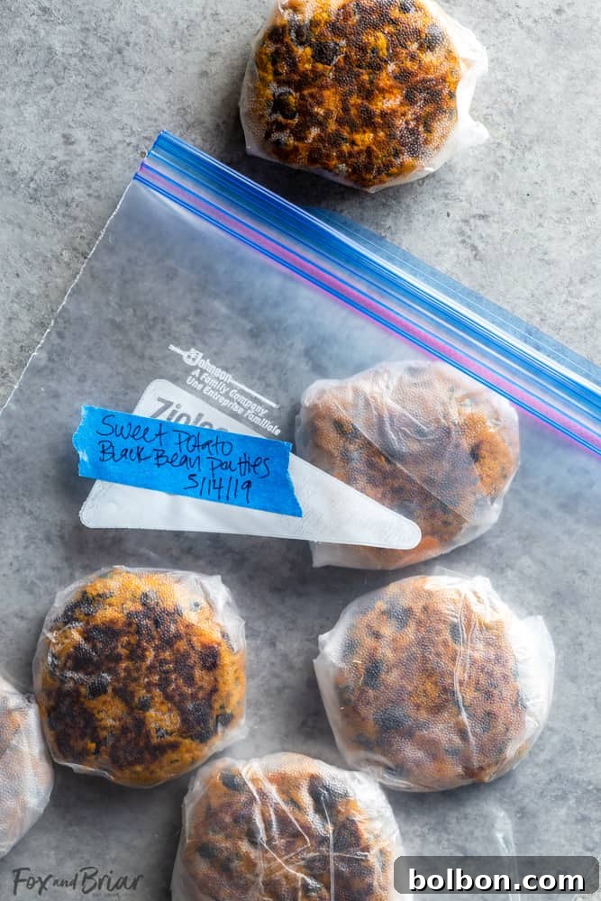 Sweet Potato Kale Black Bean Veggie Bites for Little Ones 6 Sweet Potato, Kale and Black Bean Patties ready to be served