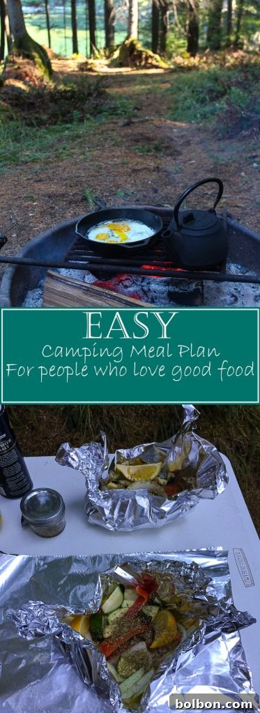 Easy camping meal plan for people who love good food