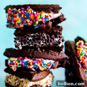 Gourmet Brownie Waffle Ice Cream Stacks 6 Brownie Waffle Ice Cream Sandwiches