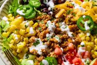 Hizli ve Dusuk Karbonhidratli Tavuklu Taco Kasesi